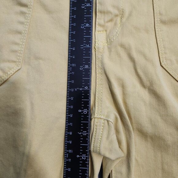 Seven7 Women 10 Yellow Utility Mid Rise Ankle Skinny Jeans - Picture 11 of 13